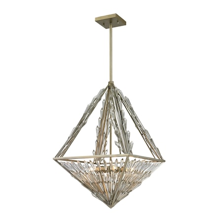 Elk Showroom Viva Natura 6Light Chandelier in Aged Silver 31776/6